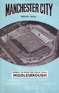 Manchester City v Middlesbrough 1963/64